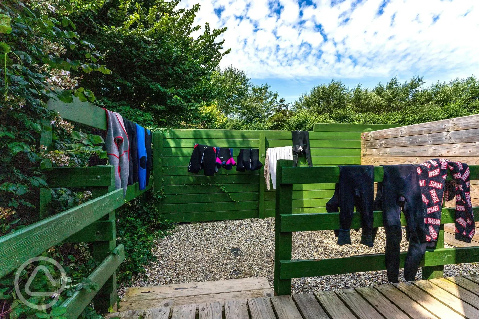 Wetsuit drying area