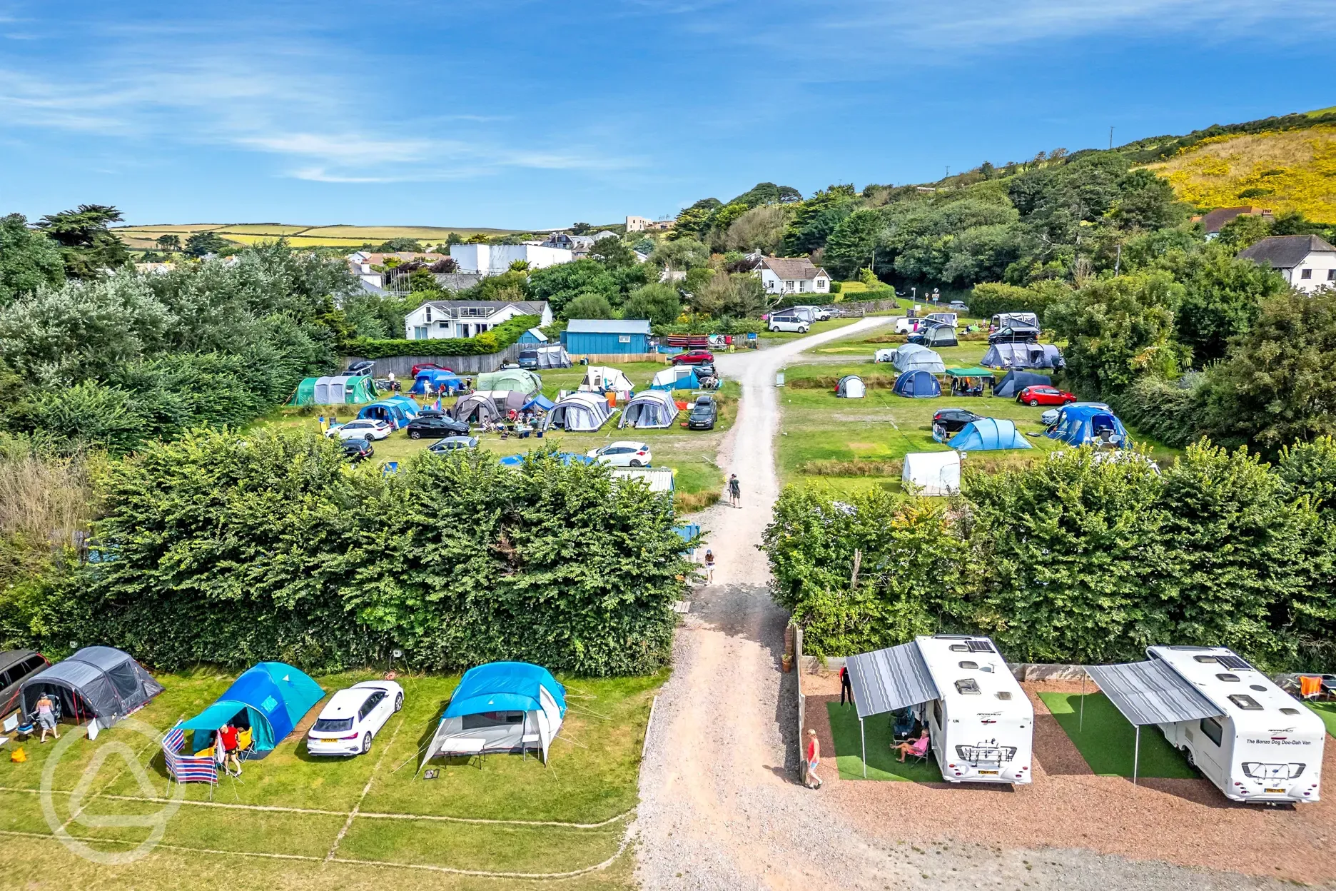 Aerial of the pitches