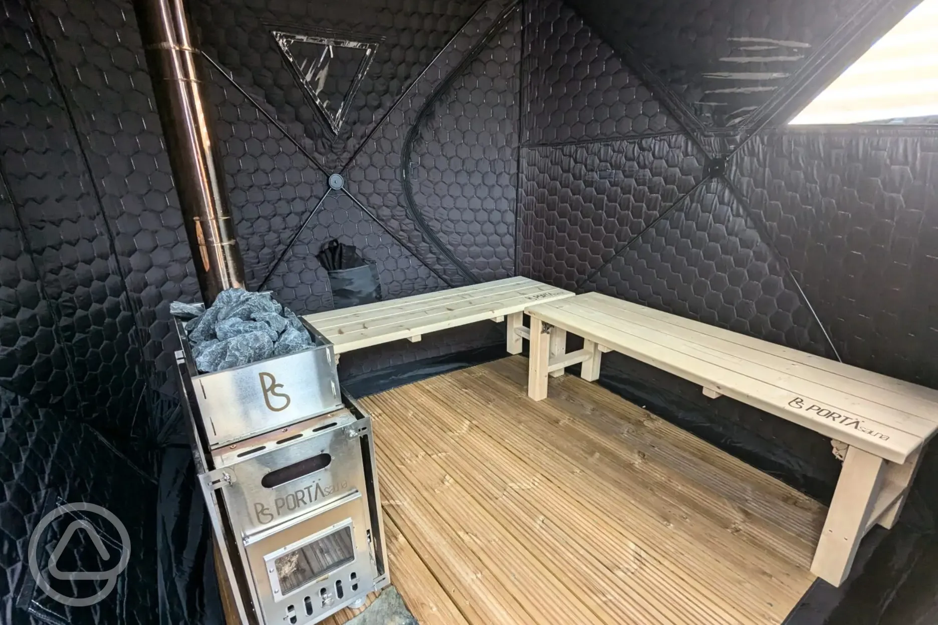 Sea and Sky outdoor spa with a sauna (available to hire)