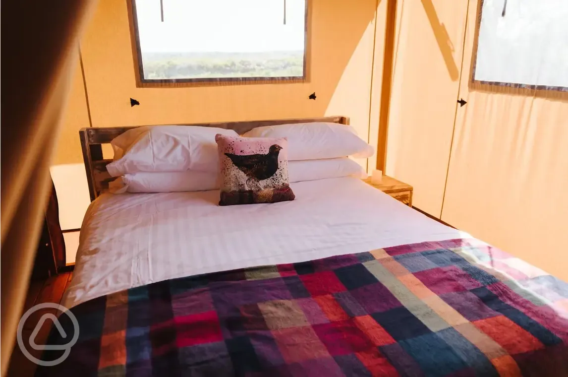 Safari tent bedroom