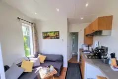 Studio pod cabin interior