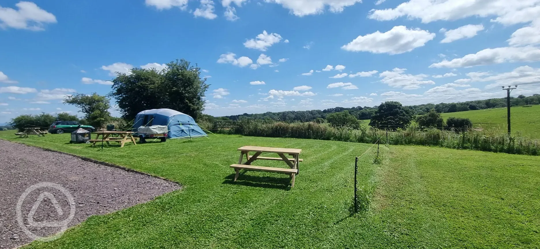 Grass tent pitches (optional electric)