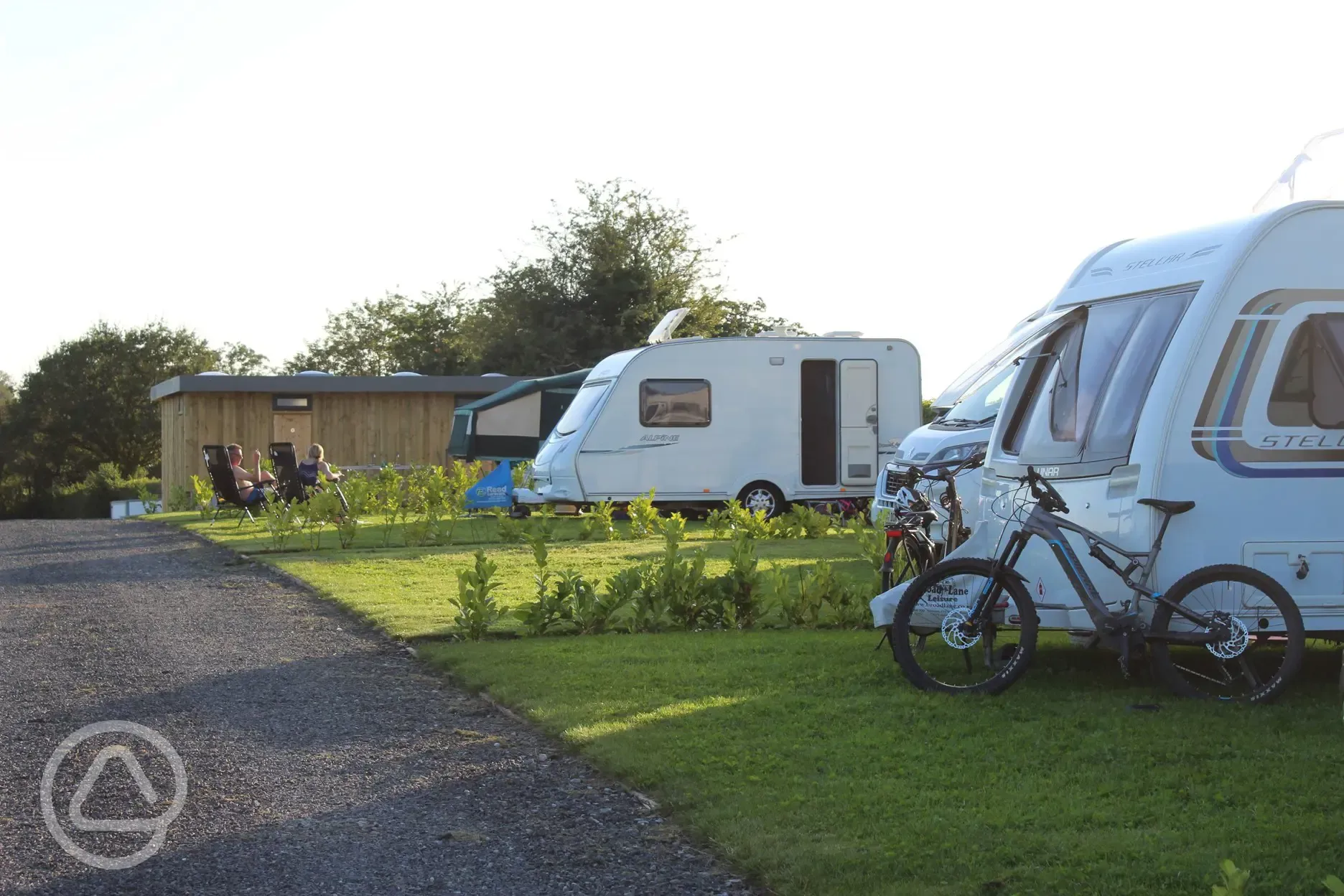 Serviced grass pitches (optional electric)