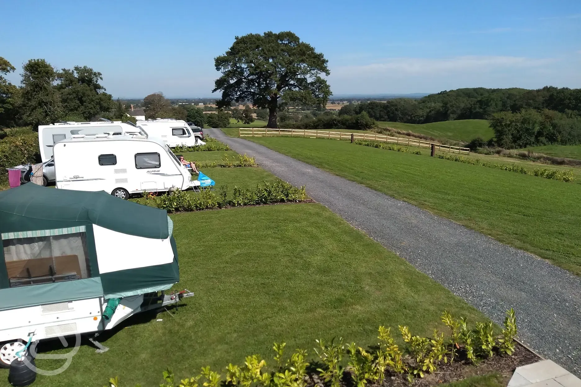 Serviced grass pitches (optional electric)