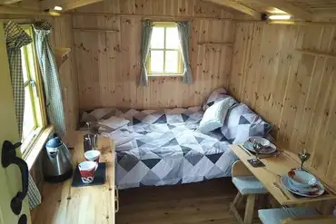 Shepherd's hut interior