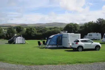 Grass camping pitches