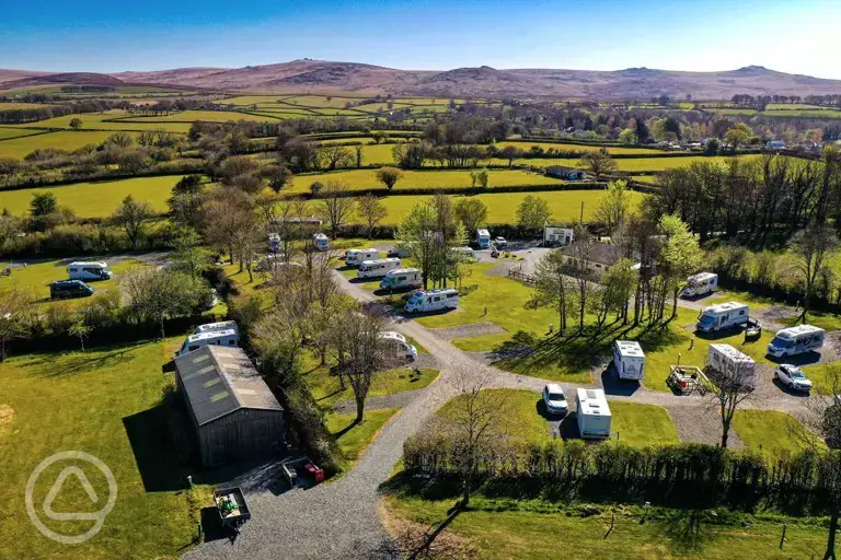 Aerial of the campsite