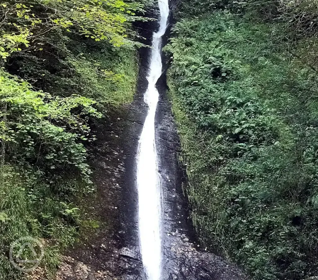 Nearby Lydford waterfall