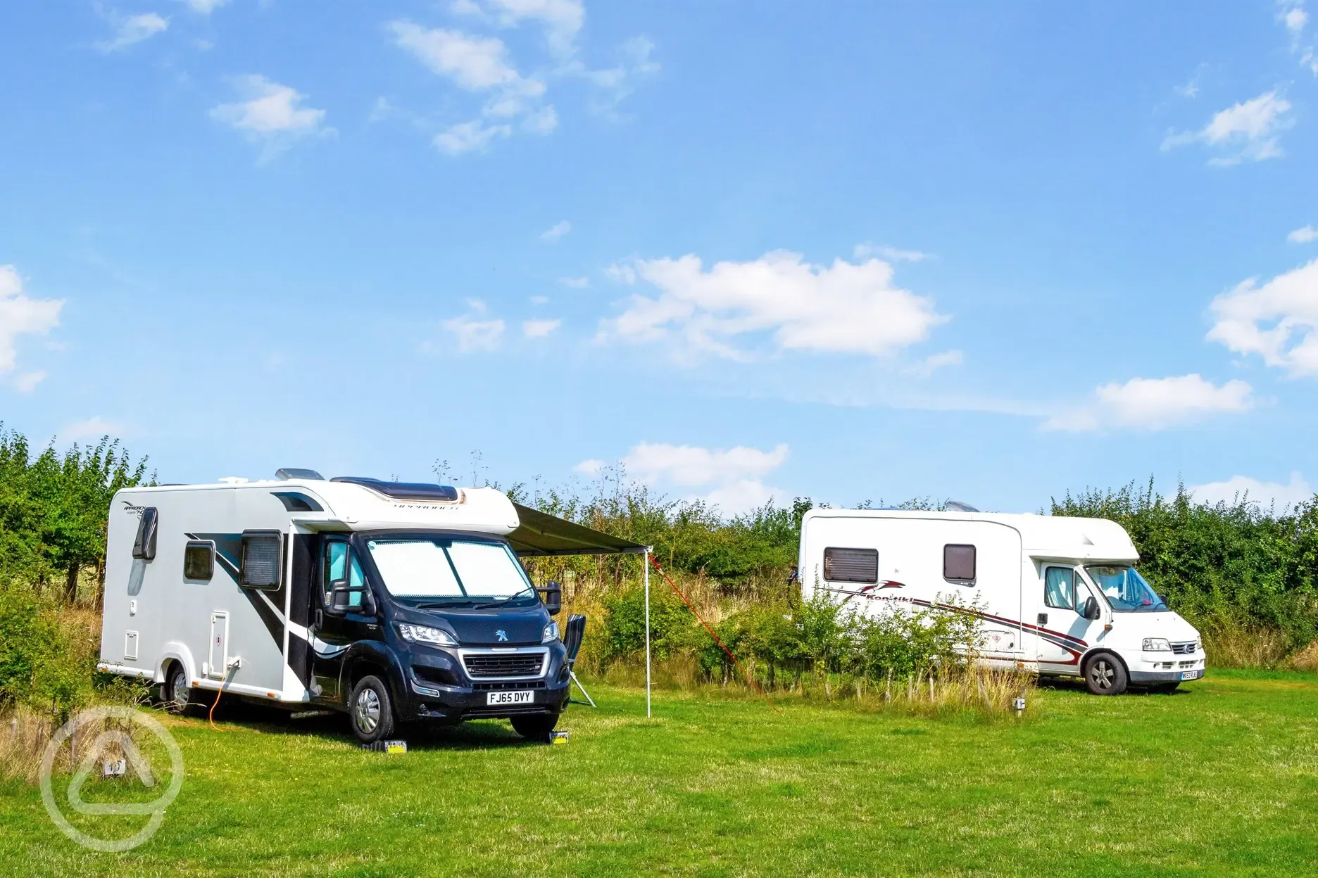 Serviced grass pitches (optional electric)