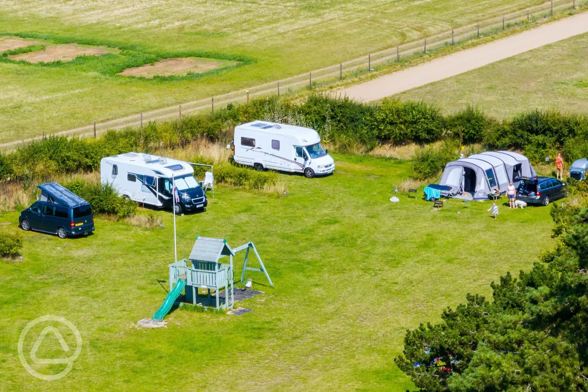 Serviced grass pitches (optional electric)