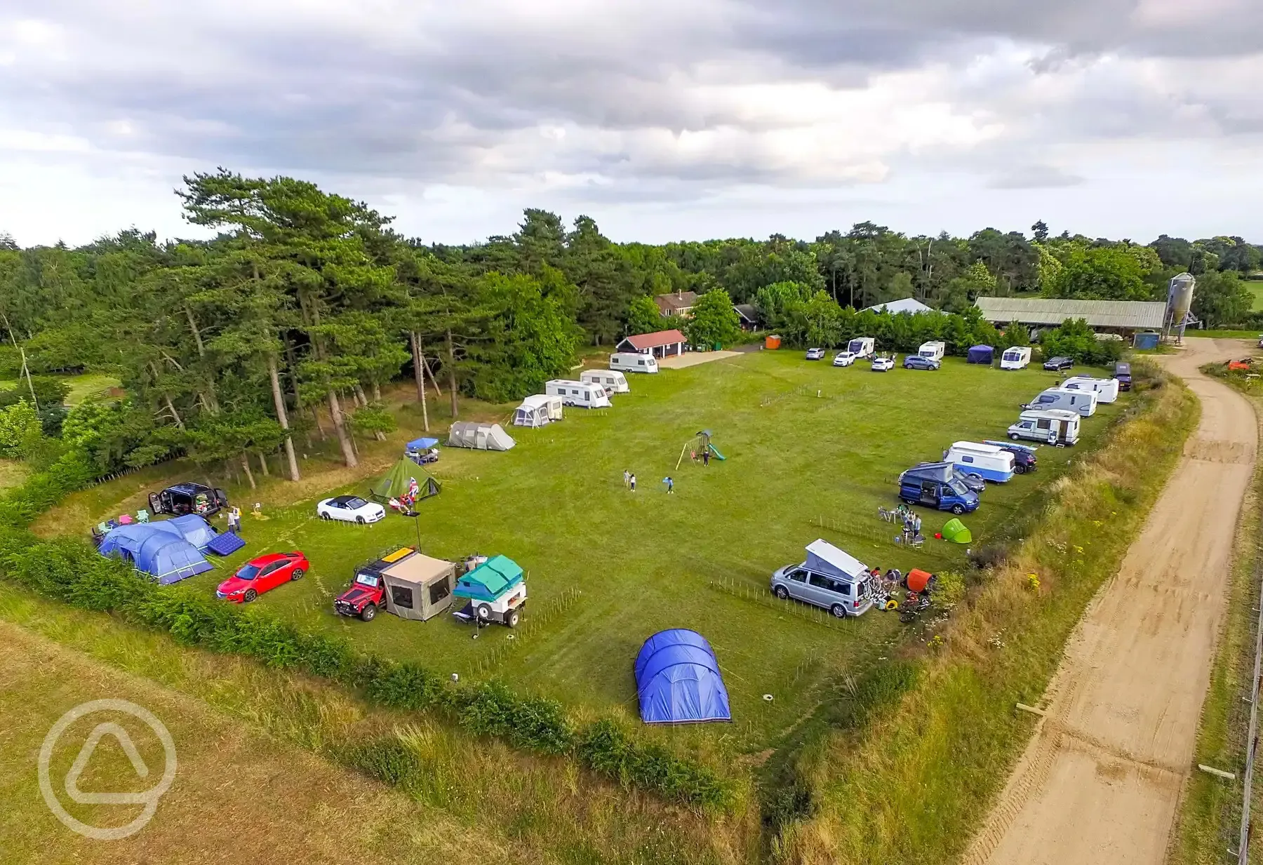 Aerial of the campsite