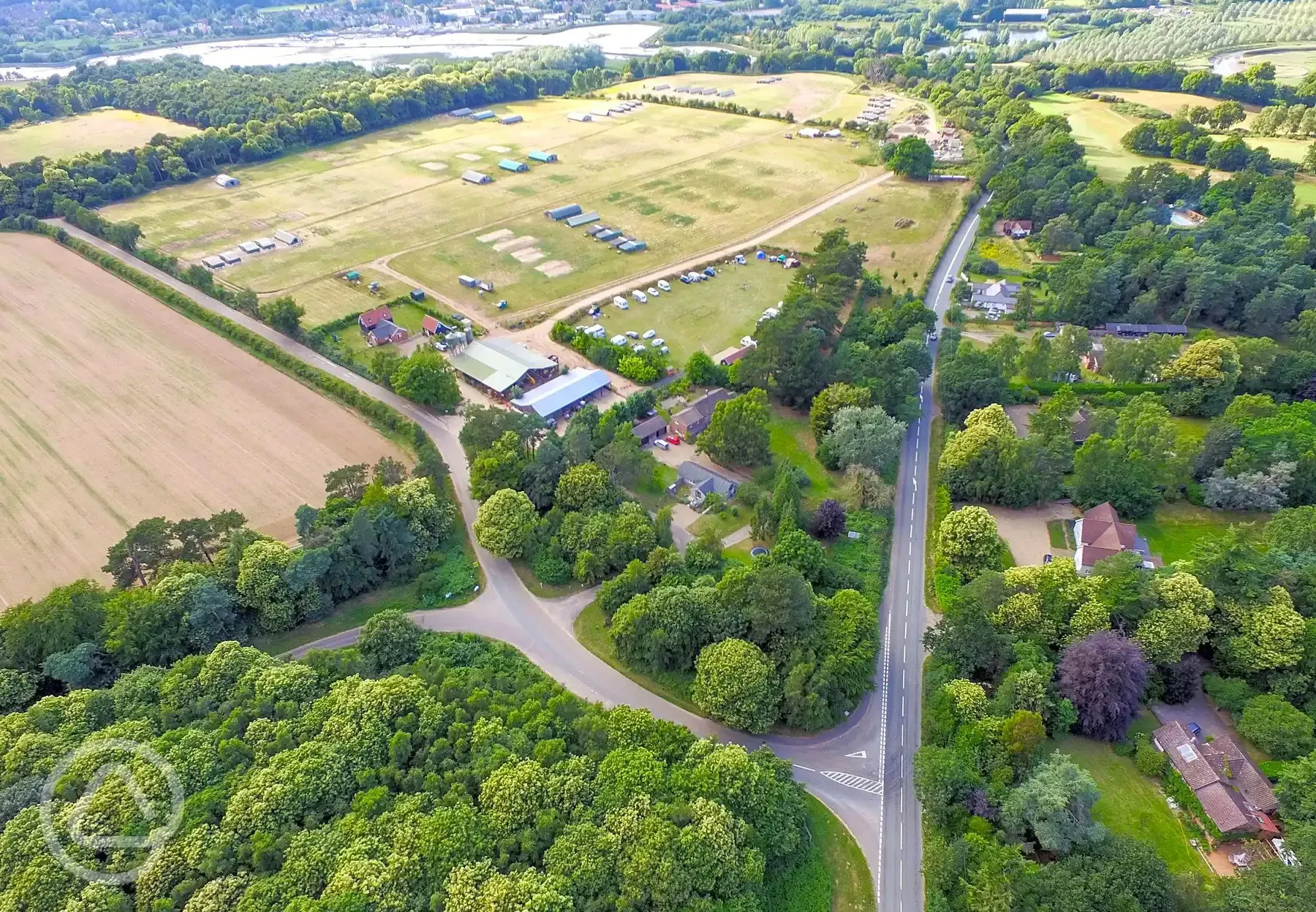 Aerial of the campsite