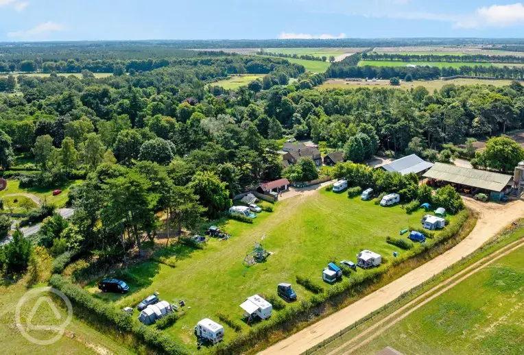 Aerial of the campsite