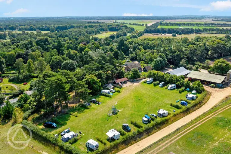 Aerial of the campsite