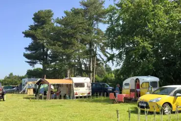 Serviced grass pitches (10m x 12m) at Sutton Hoo Holidays Campsite