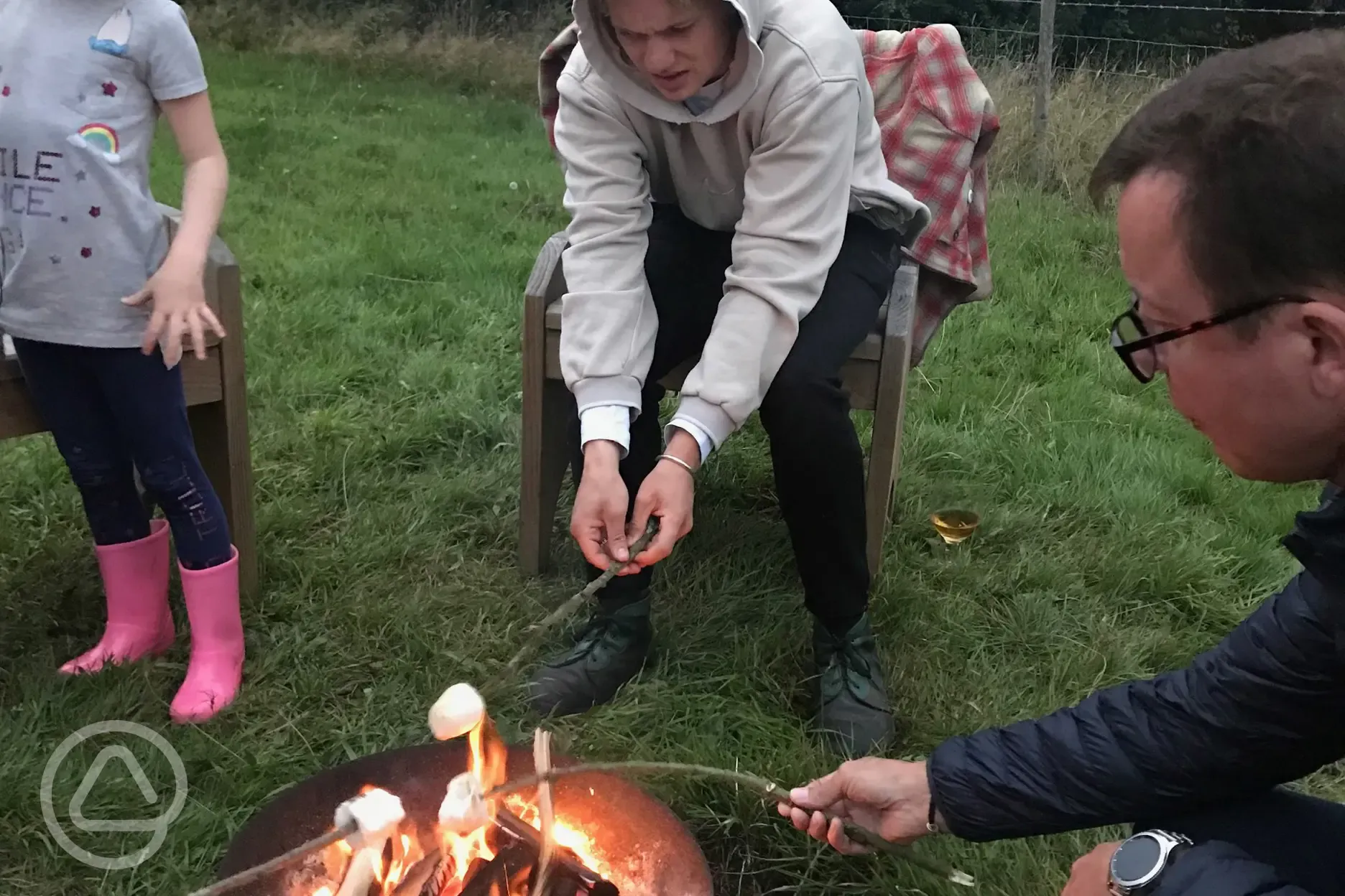Toasting marshmallows 