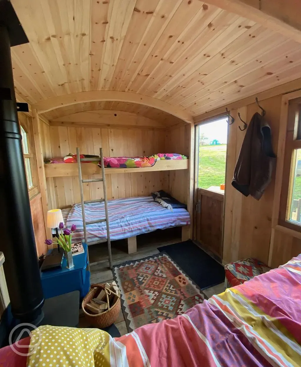 Beds in shepherd's hut