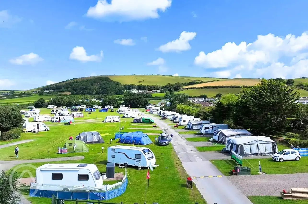 Aerial of the campsite