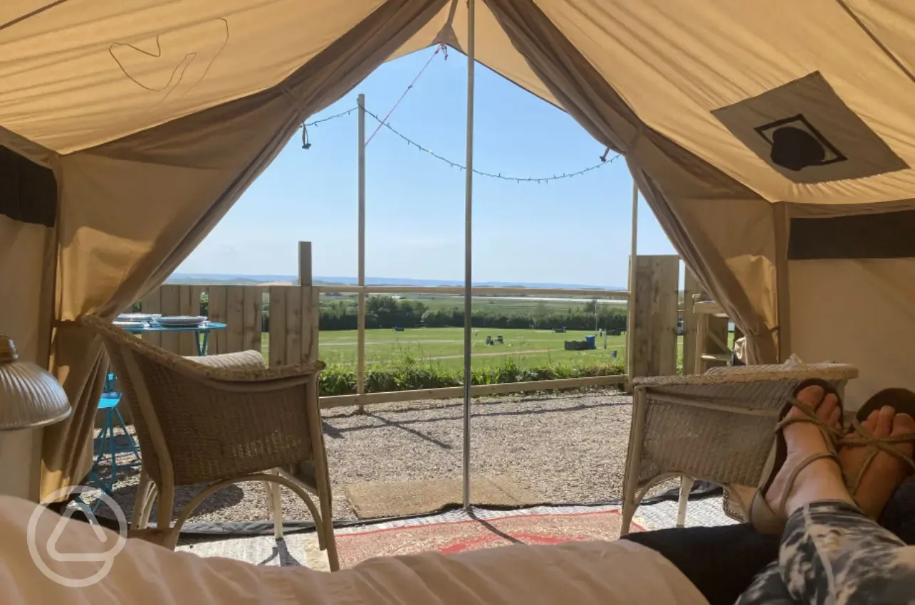 The View furnished bell tent