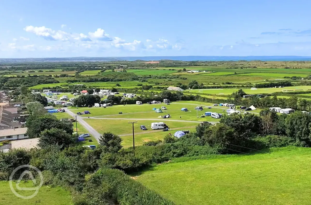 Aerial of the campsite