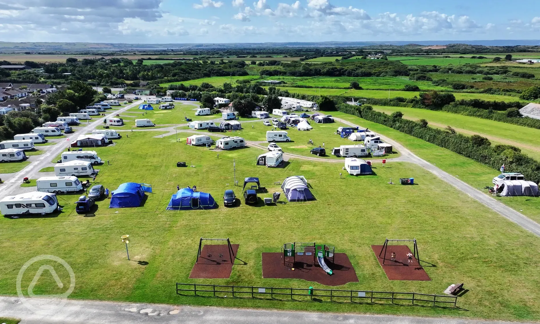 Aerial of the campsite