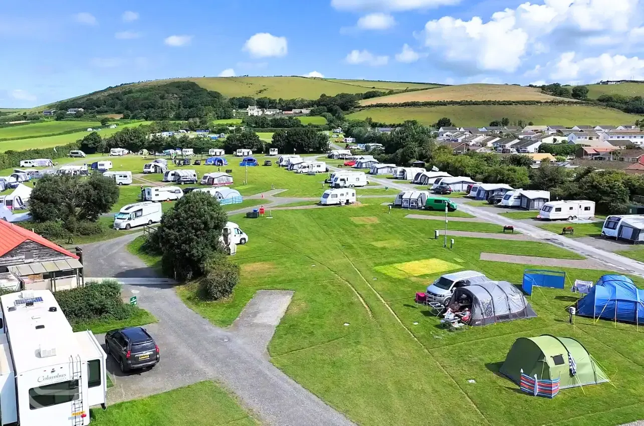 Aerial of the campsite