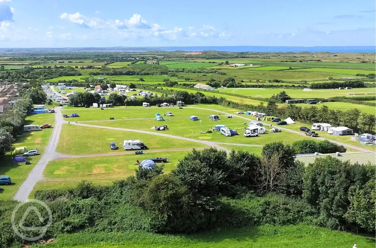 Aerial of the campsite