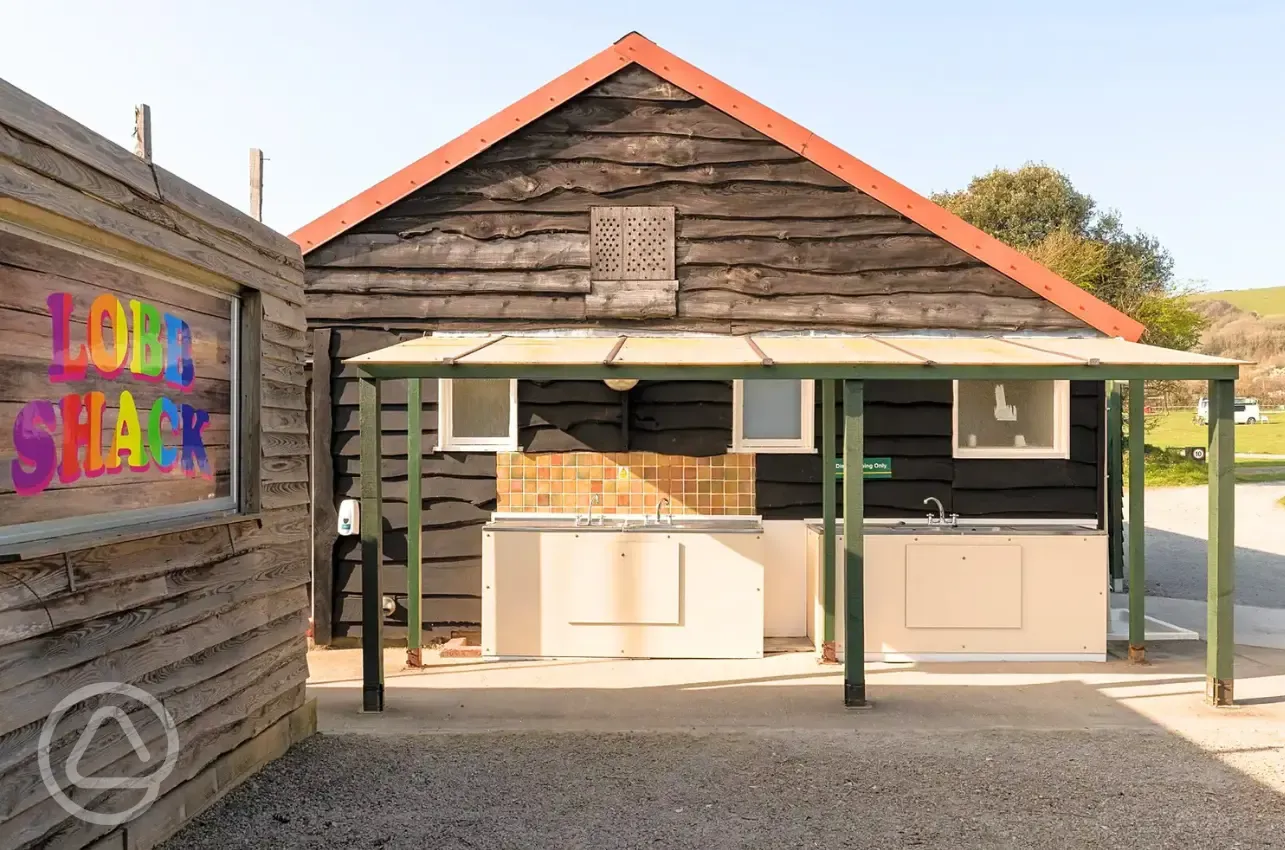 Outdoor washing up area