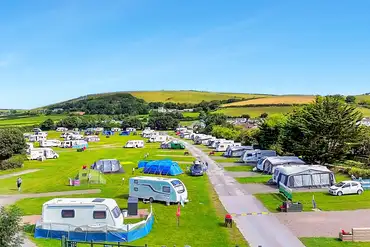 Aerial view of the electric hardstanding pitches