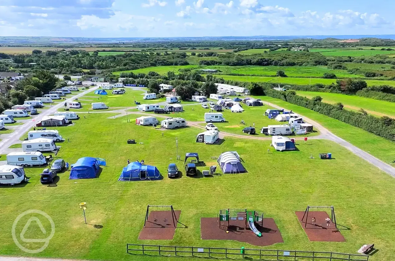 Aerial of the campsite