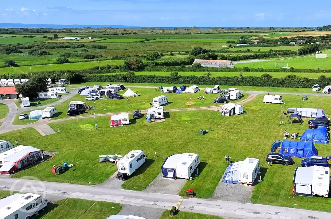 Aerial of the campsite