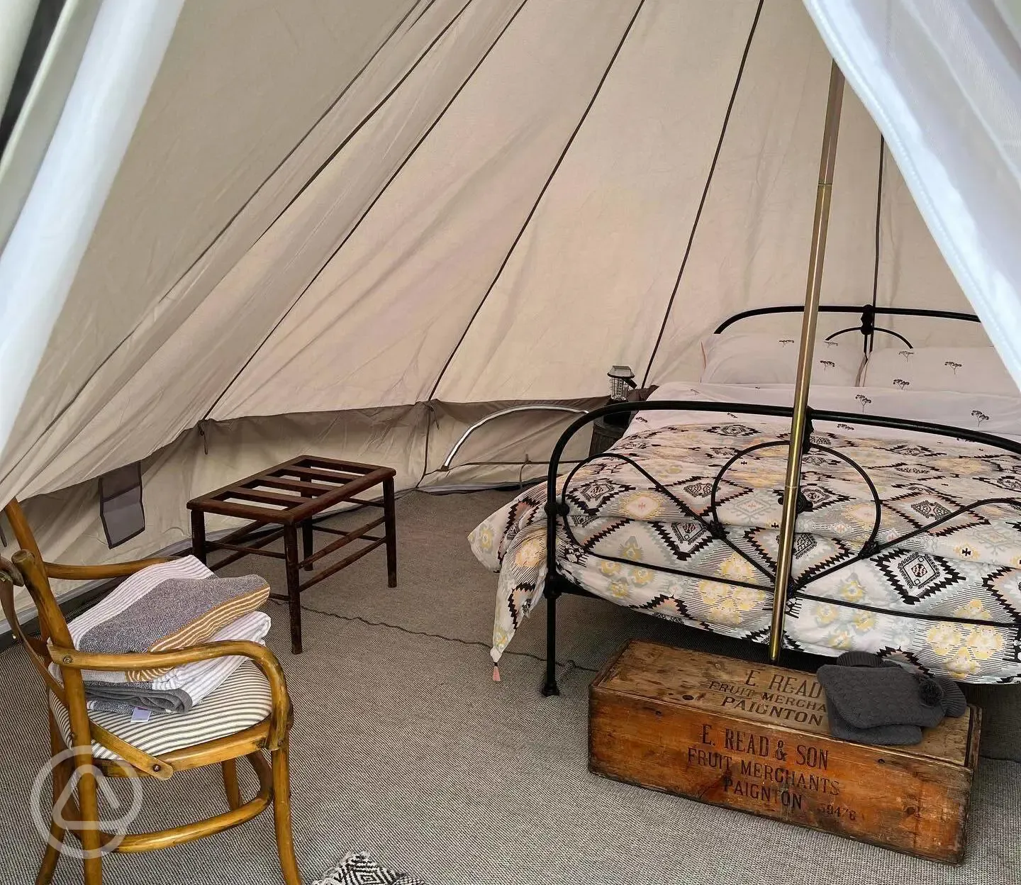 Bell tent interior