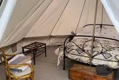 Bell tent interior Bell tent interior