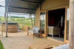 Sandpiper safari tent with hot tub Sandpiper safari tent with hot tub