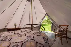 Bell tent interior Bell tent interior