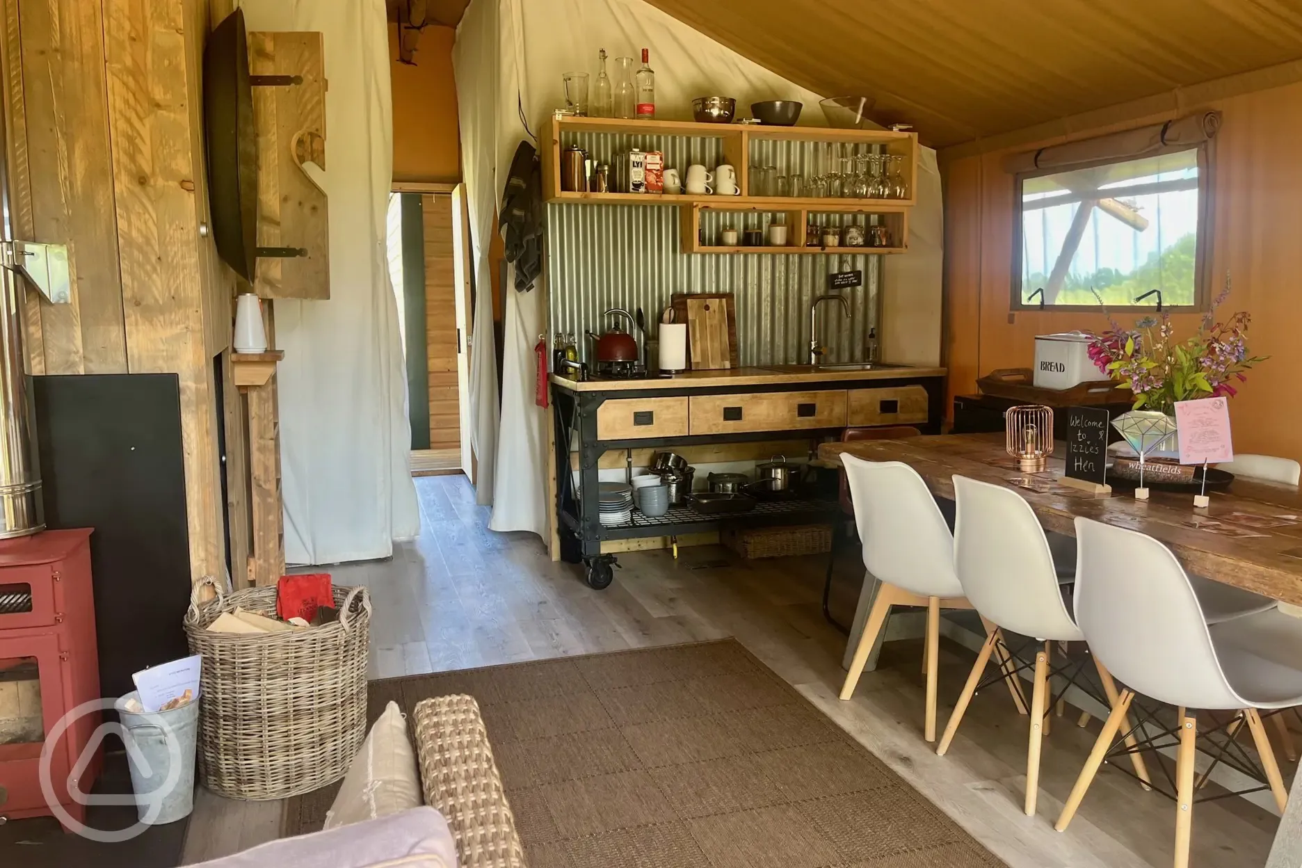 Sandpiper safari tent interior
