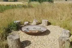 Skylarks safari tent fire pit Skylarks safari tent fire pit