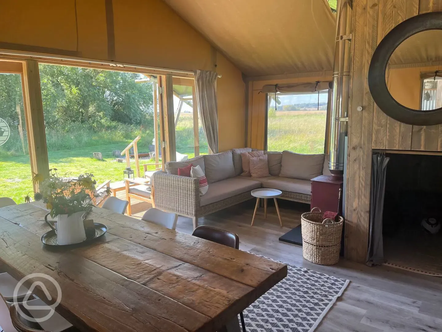 Sandpiper safari tent interior