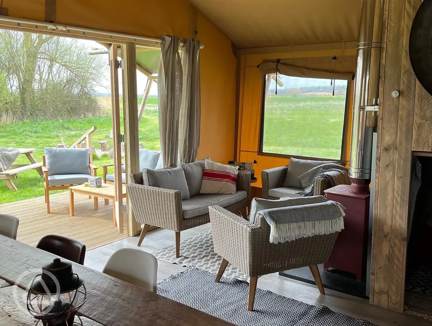 Sandpiper safari tent interior 