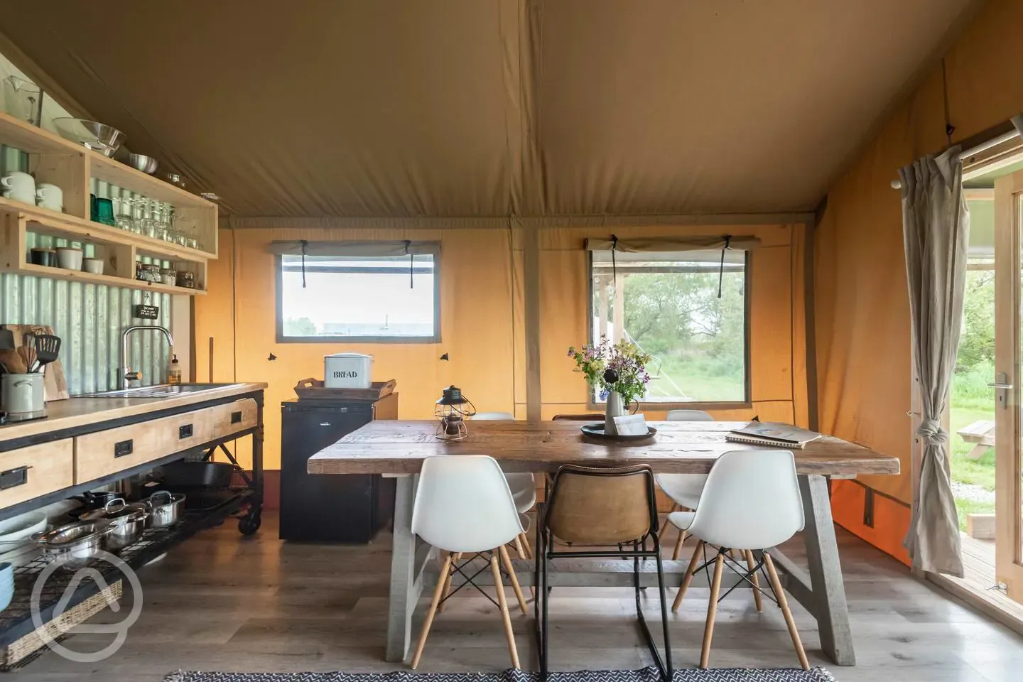 Sandpiper safari tent interior