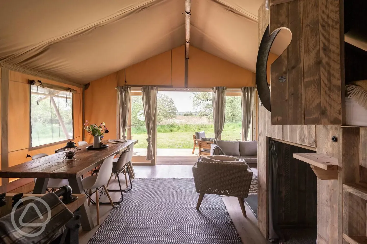 Sandpiper safari tent interior