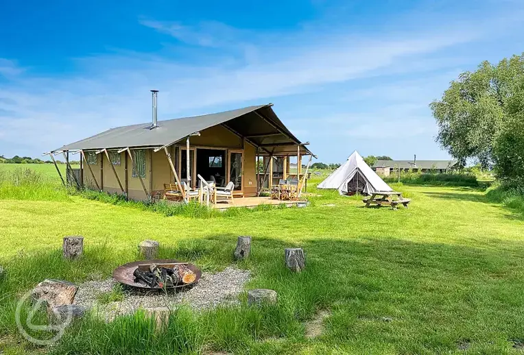 Sandpiper safari tent with bell tent
