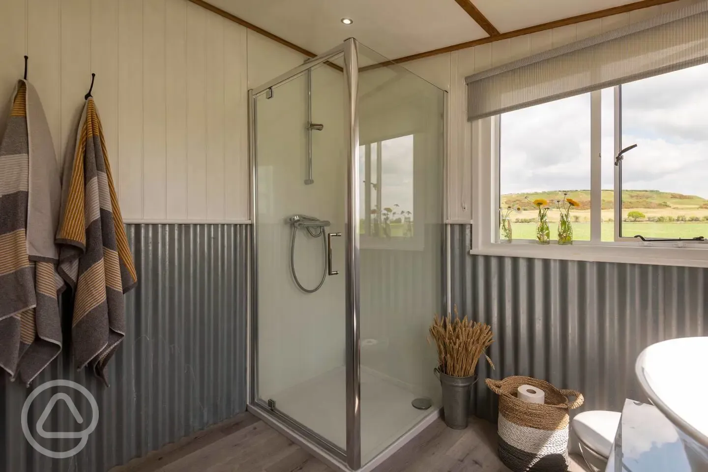 Sandpiper safari tent shower room 