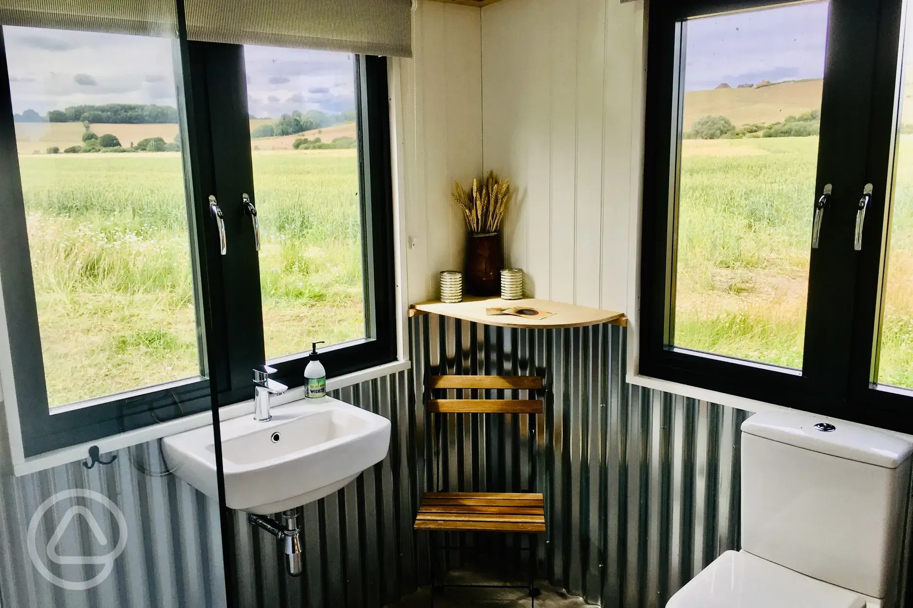 Skylark safari tent bathroom