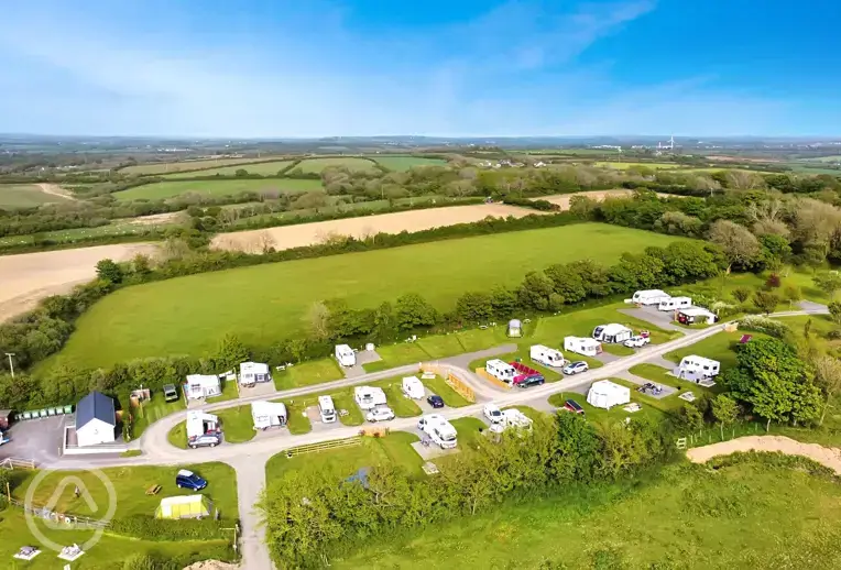 Aerial of the campsite