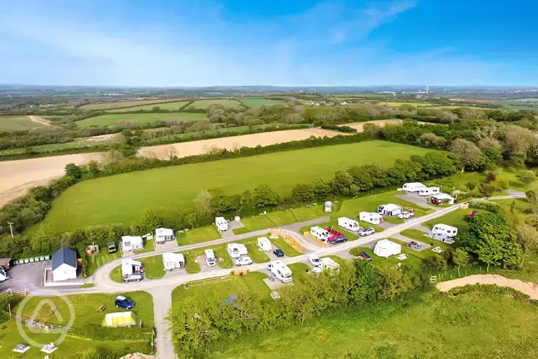 Aerial of the campsite