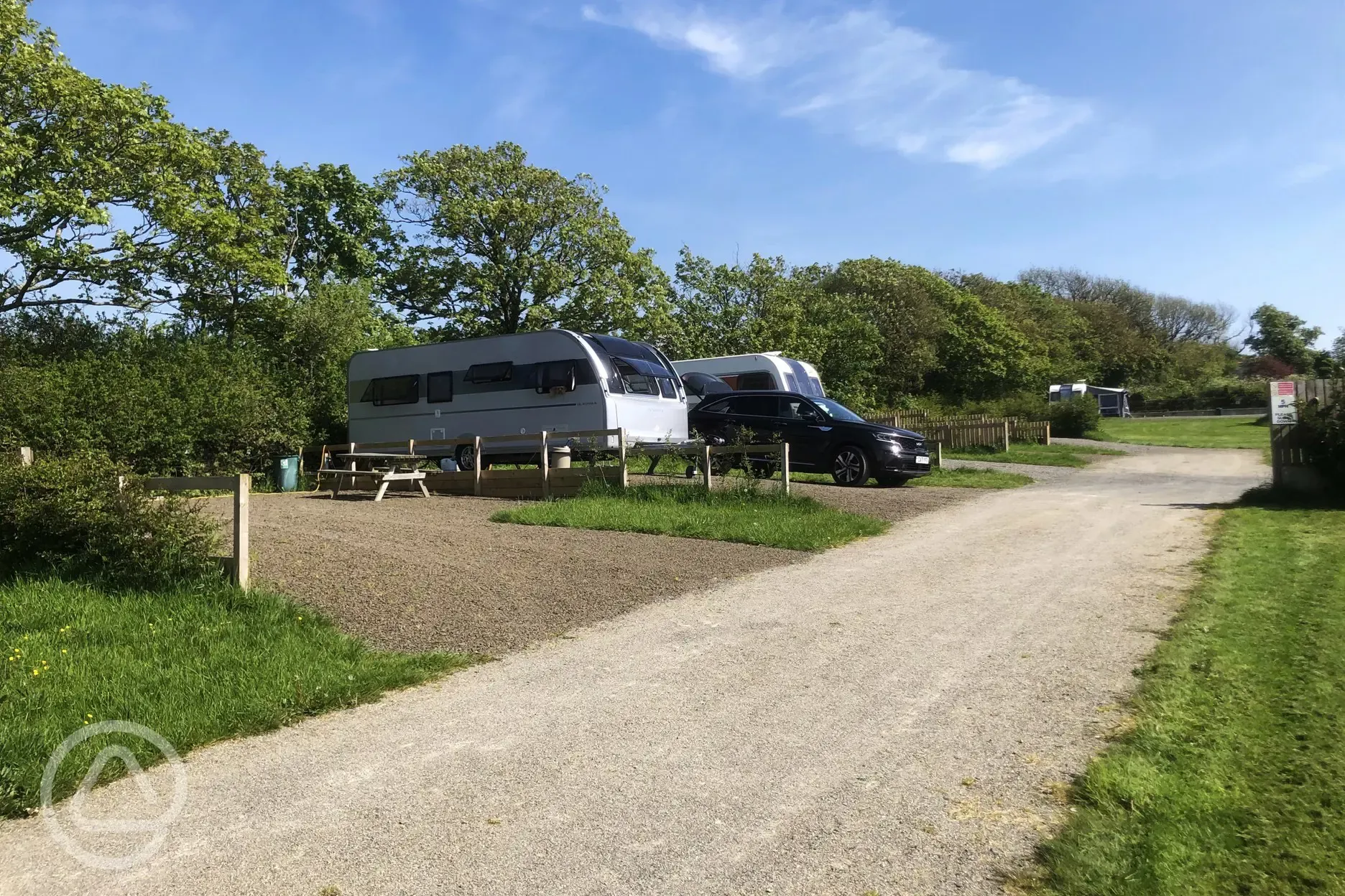 Fully serviced hardstanding pitches (Abermawr Sunset)