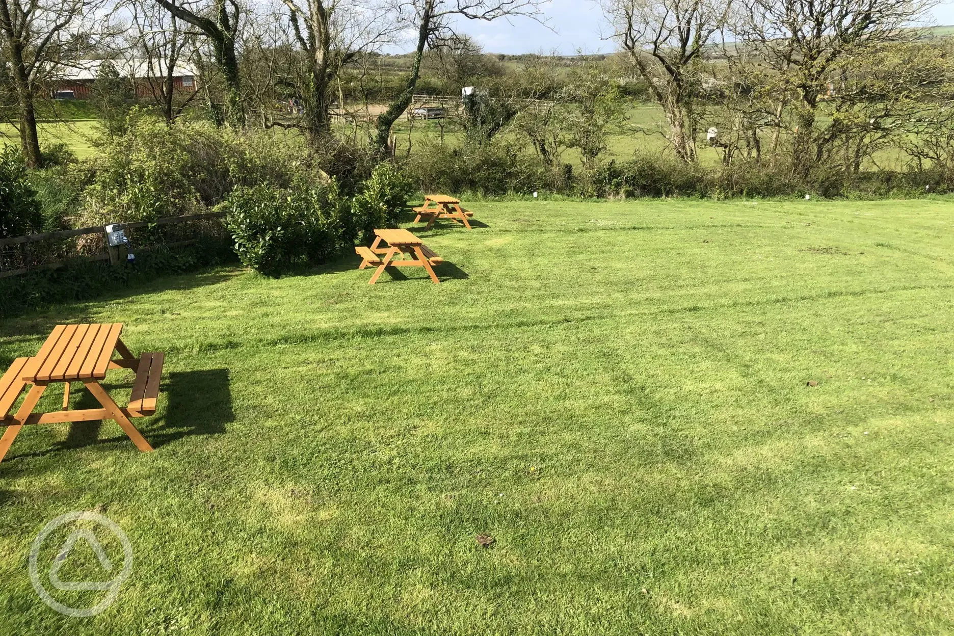 Grass pitches with optional electric (Panoramic)