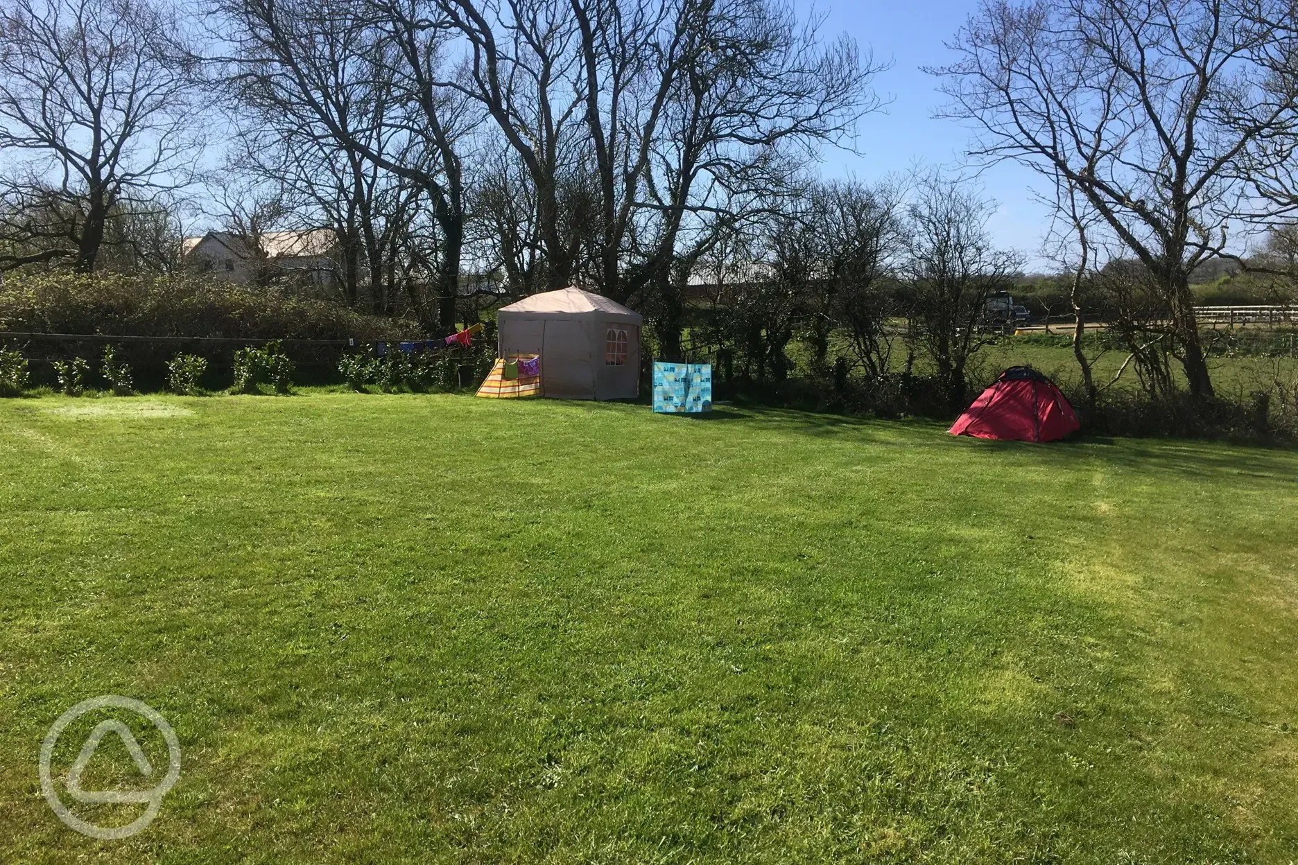 Grass pitches with optional electric (Panoramic)