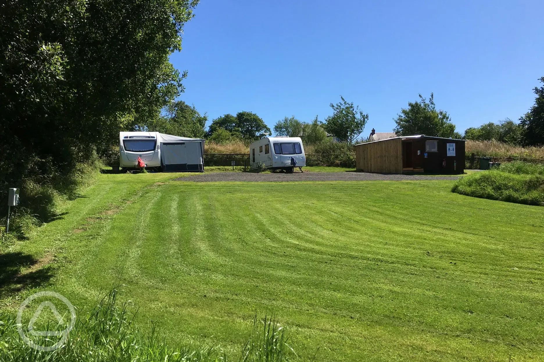 Grass pitches with optional electric (Barafundle)